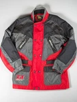Fieldsheer Motorcycle Jacket Men's Size Small Red Grey Black Waterproof Full Zip. Fixed Price $44.99.
