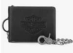 Harley Davidson Men's Bar & Shield Bifold Leather Wallet W/chain Black MWM118/08. Fixed Price $65.50.