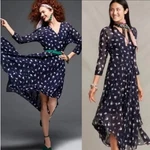 Cabi Dream Midi Dress, Sheer W/adjustable Slip, Navy & White Floral Sz 6. Fixed Price $32.00.