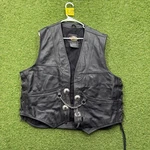 Harley Davidson Leather Motorcycle Vest Mens 3XL Xxxl Riding Rare Chain Y2K Bike. Fixed Price $96.77.