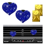 Wevdn 2 Pcs Bling Car Air Vent Clip - Crystal Heart Blue. Fixed Price $7.70.