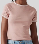 Levi's Women's Slim Fit Cropped Oracle Ringer T-shirt Size Xs. Fixed Price $14.95.