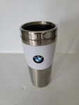 Bmw Logo White Travel Mug Cup Stainless Steel Coffee Tumbler 14FL Oz Lid Thermos. Fixed Price $22.00.