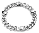 Harley-davidson Men's 9 In. Willie G Skull Curb Chain Bracelet, Stainless Steel. Fixed Price $95.95.