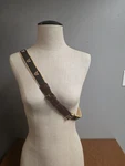 Pintail Belt Mens Medium 34-38 Brown Fox Head Canvas Leather Brass Buckle. Fixed Price $17.99.
