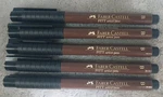 Lot Of 5 Faber-castell Pitt Artist Pen Indian Ink Pp Fine Point Brush Read. Fixed Price $14.93.