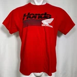 Honda Big Wing Racing Red Black Cotton T-shirt Men's Large. Fixed Price $29.99.