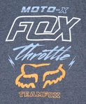 Fox Racing Moto-x Throttle Team Shirt Large Blue Heather Buckle Graphic Tee. Fixed Price $10.50.