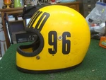 Vintage Yellow Full Face Helmet Men Large Motorcycle Racing Bell Star Style. Fixed Price $79.99.