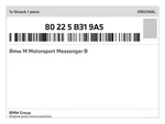 Genuine Bmw Motorsport Messenger 80-22-5-B31-9A5 New. Fixed Price $36.27.