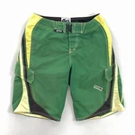 Fox Mens Boardies Shorts Green Yellow Cargo Pockets Hook & Loop 28. Fixed Price $17.99.