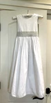 Hartstrings Dress Girl's Size 10 White Linen Cotton With Belt Sleeveless Nwt. Fixed Price $37.00.