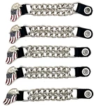 5 American Flag Eagle Double Chain Motorcycle Vest Extenders Usa Made. Fixed Price $29.99.