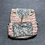 Mossimo Supply Co American Flag 5 Pocket Cinch Backpack Bag Patriotic Usa. Fixed Price $36.00.