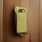 Mens Vtg Socks Armored Hi Bulk Heel Guard Yellow Crew Acrylic Blend Size 9-11.. Fixed Price $24.29.