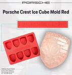 Genuine Porsche Crest Ice Cube Mold Red WAP-050-016-0M-0CR. Fixed Price $35.58.