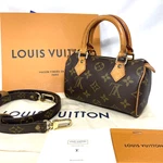 Louis Vuitton Mini Speedy Hand Bags M41534 Monogram Brown 2WAY Strap Authentic. Fixed Price $740.00.