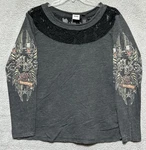 Official Harley Davidson Long Sleeve Tattoo Art Lace Scoop Neck Womens Xl. Fixed Price $24.99.