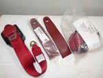 79 89 Mustang Fox Body Front Scarlett Red Seat Belts LSR-61109BP Partial Set. Fixed Price $49.99.