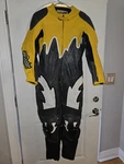 Joe Rocket One-piece Leather Motorcycle Racing Suit (men's Size 44). Fixed Price $229.99.