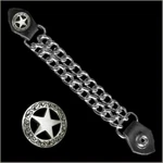 Sheriff Star Badge Double Chain 7" Vest Extender Leather Biker Harley Motorcycle. Fixed Price $15.91.