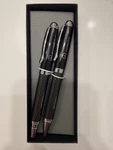 Mercedes-benz Carbon Fiber Pen Set New Dual Rollerball & Ballpoint Executive. Fixed Price $56.98.