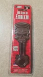 New Lethal Threat Piston Skull Peel-n-stick Abs Emblem CE78025. Fixed Price $12.95.